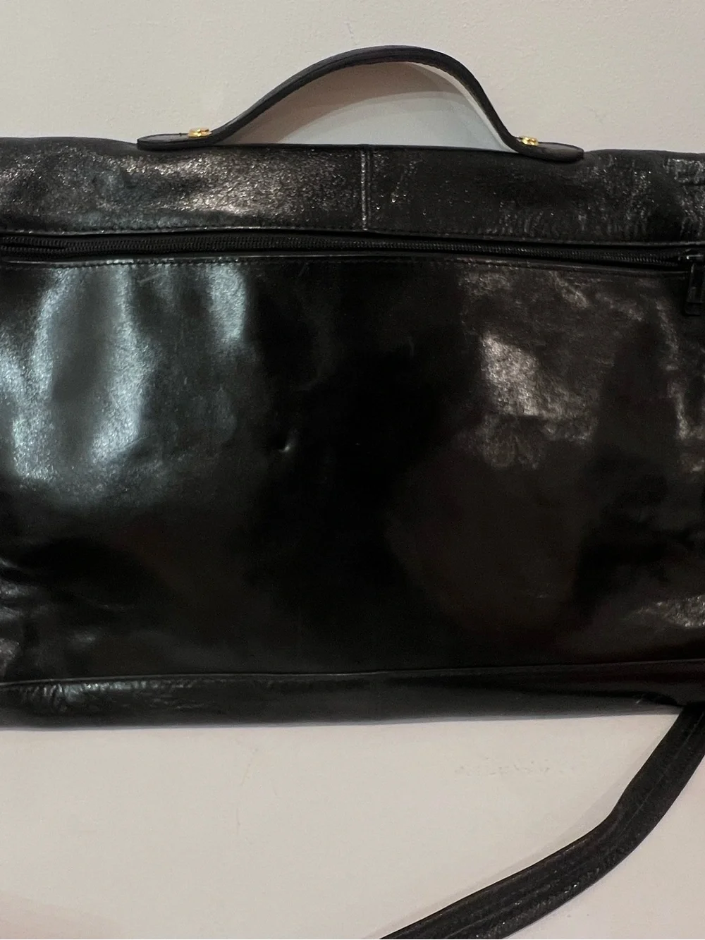 Vintage Renwick Black Leather Briefcase / Attache